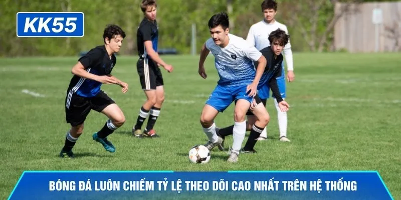 Bóng đá luôn chiếm tỷ lệ theo dõi cao nhất trên hệ thống