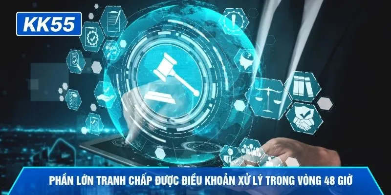 Phần lớn tranh chấp được điều khoản xử lý trong vòng 48 giờ